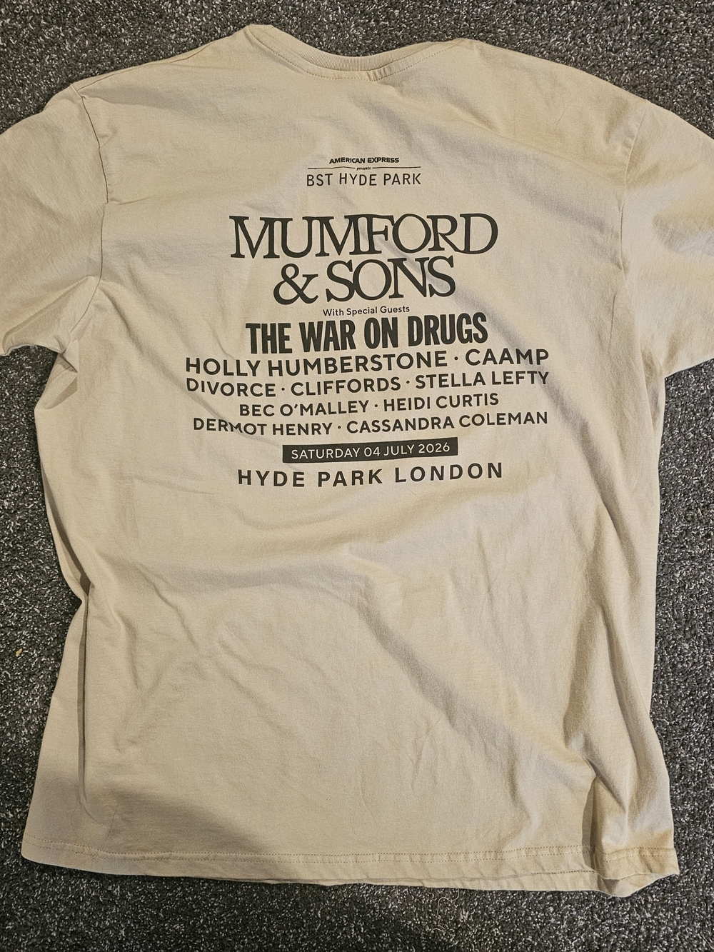 Mumford & Sons 2026 BST Hyde Park Eagle Graphic Festival Shirt LONDON